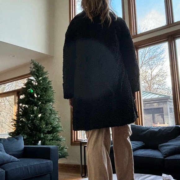 Vintage Persian Black Curly Lambs Wool Jacket Size L - Picture 4 of 4